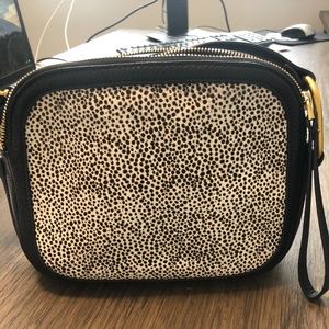 Fossil Elle Crossbody white cheetah print